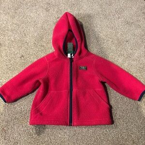 LL Bean Infant Full Zip Fleece Jacket size 6-12 months